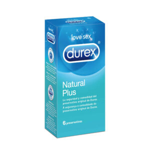 DUREX NATURAL PLUS EASY ON PRESERVATIVOS 6 UNIDADES