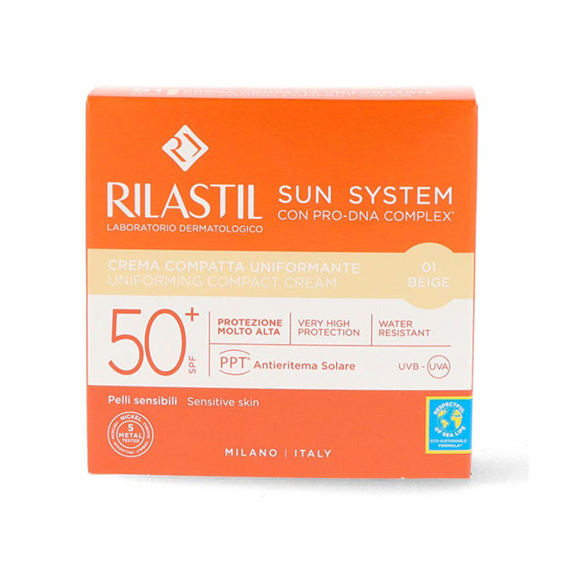 RILASTIL SUN SYSTEM 50+ CREMA COMPACTA BEIGE 01