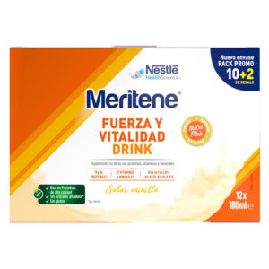 MERITENE FUERZA Y VITALIDAD DRINK VAINILLA 10 + 2 BOTELLAS