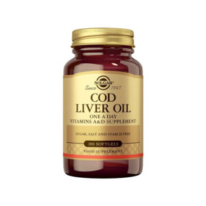 SOLGAR ACEITE DE HÍGADO DE BACALAO (COD LIVER OIL) 100 CÁPSULAS