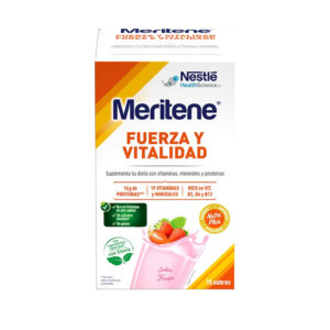 MERITENE FUERZA Y VITALIDAD BATIDO 15 SOBRES DE 30 G FRESA