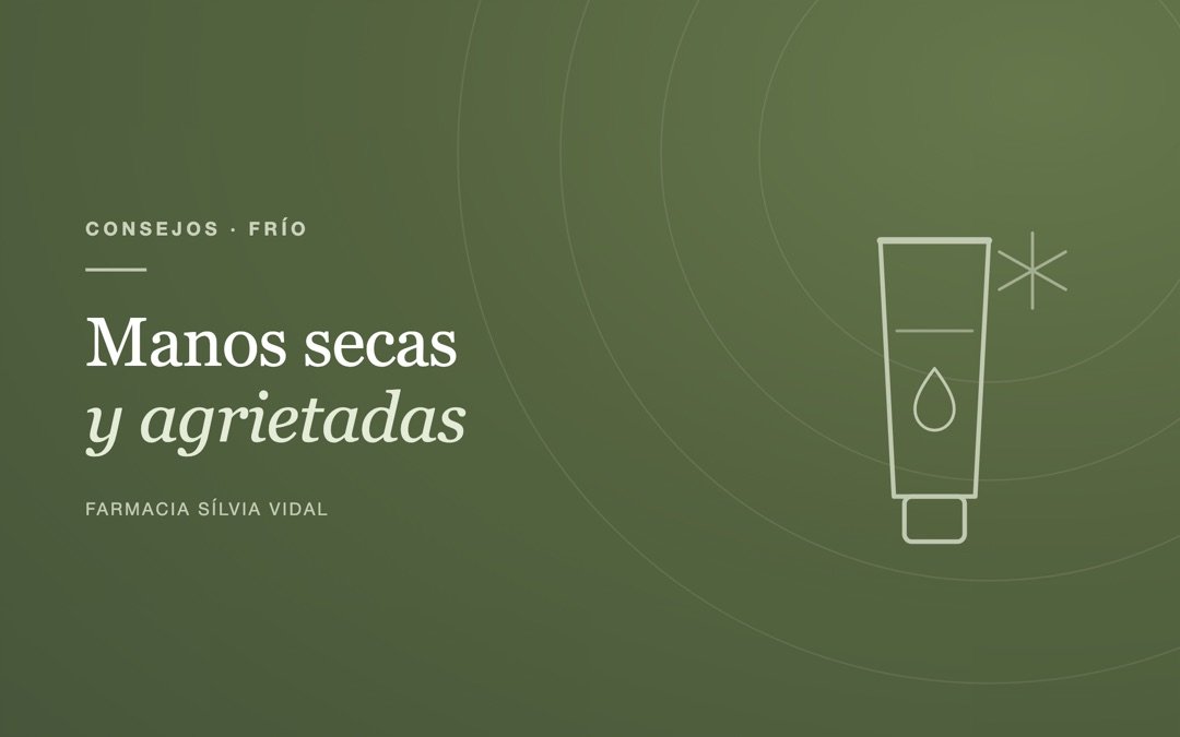 Tubo de crema de manos y copo de nieve, ilustración de la Farmacia Sílvia Vidal